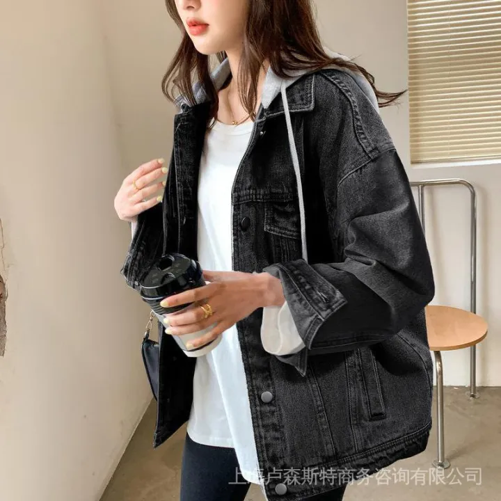 Tonlion%202024%20New%20Spring%20and%20Autumn%20Denim%20Coat%20Women's%20Korean-Style%20Loose%20Hooded%20Denim%20Clothes%20Jacket%20Women's%20Short%20Coat%20-%20Image%203