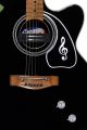 Givson Venus Super Special, 6-Strings, Semi-Electric Guitar, Right-Handed, Black, With Guitar Cover/Bag.