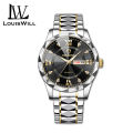 LouisWill Men Watch Men's Fashion Simple Double Calendar Waterproof Steel Band Watch Waterproof Quartz Watch Fashion Men Watches Luxury Men Watch Business Casual. 