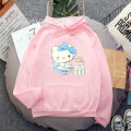 Pink Cartoon Cat Women's Hoodie Funny Melanie Martinez Hoodies Printing Sweatshirt Spring/Autumn Women Tops Clothes. 