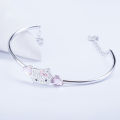 Sanrio Hello Kitty Bracelet Cute Cartoon Cat Rhinestone Heart Zircon Metal Brace WANNA. 