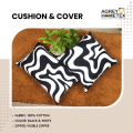 Cover with Cushion, Black & White (20"x20") Set of 5. 