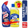 Harpic Toilet Cleaner 750ml and Lizol Citrus 500 ml Double Surokkha Combo Mug Free. 