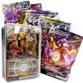 New English Pokemon Cards Holographic EX Vstar Vmax GX Letter Rainbow Arceus Shiny Charizard Mewtwo Evolution Collection Card MuXiaRe. 