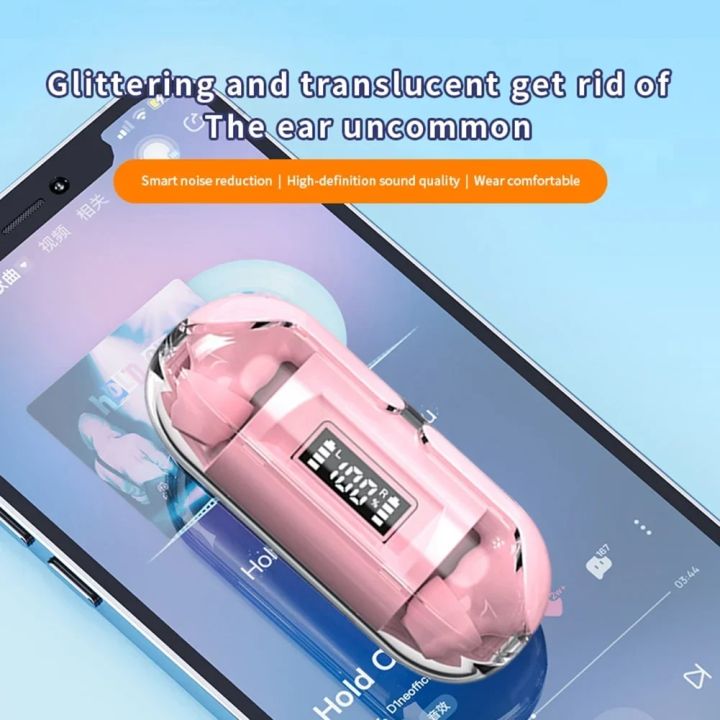 TM20 Wireless headsets tws Bluetooth 5.3 Headset Bluetooth headsets Earbuds Transparent Sports Earphone LED Digital Display