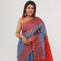 Tangail Tat Multi Colour Moslin Jamdani Saree for Women. 