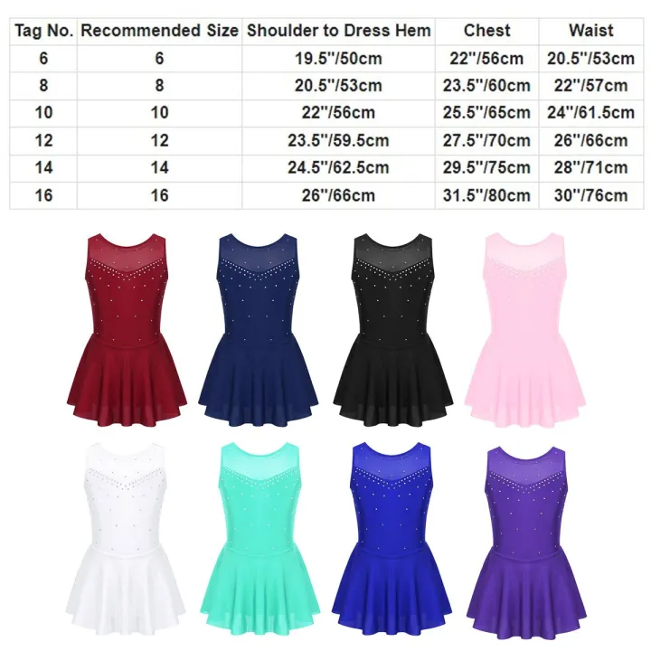 Girls%20Gymnastic%20Ballet%20Leotard%20Dress%20Kid%20Sequins%20Mesh%20Long%20Sleeves%20Tulle%20Splice%20Cutouts%20Back%20Figure%20Ice%20Skating%20Dress%20-%20Image%205