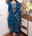 Unstitched Exclusive, Fashionable, Stylish and Comfortable, High Quality Three Piece for Women, Three Piece [3 Piece], new dress collection for women, Skin Print Cotton Three Piece For Women. 