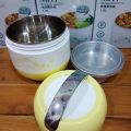 Smart Lunch Box Stainless Steel 1 Liter Miti Spring, Hot Carrier Lunch Box Stainless Steel Office 2 Layers Container With Spoon , Hotpot Lunch. 