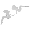 Nice lady car vehicle decoration sticker emblem logo badge. 