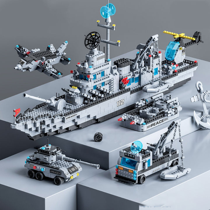 1560pcs%206%20IN%201%20Military%20Navy%20Ship%20Sets%20Building%20Blocks%20Toys%20Brick%20Aircrafted%20Carrier%20Army%20Warship%20WW2%20Heavry%20Tank%20Headquarters%20KankongAgu%20-%20Image%202