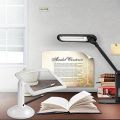Desktop desktop magnifying glass, large screen with LED light, 360 degree rotation, 3 times magnification, reading, elderly reading books and newspapers. 