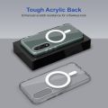 For OnePlus Nord 5 MagSafe Compatible Shockproof Transparent Slim Fit Wireless Charging supported Frosted Border Phone Back Case Mobile Cover-EGL.