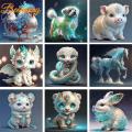 Diamond Painting Kit Diy Cute Animal 5d Rhinestones Embroidery Painting Decoration For Home Living Room Porch.