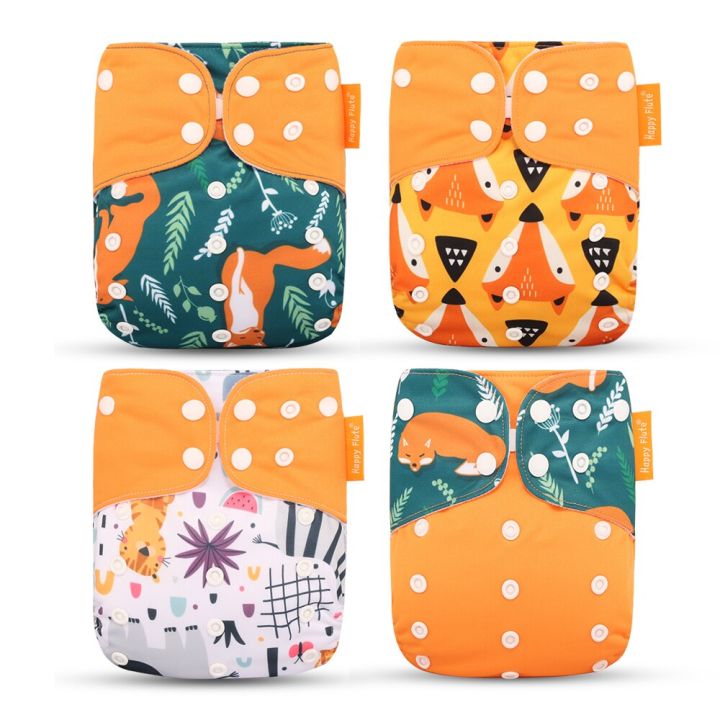 HappyFlute%20Exclusive%204Pcs%20Set%20OS%20Pocket%20Diaper%20Washable%20Reusable%20Baby%20Nappy%20New%20Print%20Adjustable%20Baby%20Diaper%20Cover%20-%20Image%207