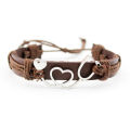 【Beiver Jewelry Store  】Alert Meningitis Epilepsy Pancreatic Cancer Domestic Violence Rett Syndrome Hope LeatherBracelet. 