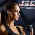Cross-border private model new V28 wireless monoaural business large-capacity bone conduction digital display 5.2 Bluetooth headset.