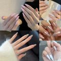 24 Pieces/Set No Engraving Strong Toughness Nail Patch Transparent Ultra-thin Manicure Piece Ultra-thin Non-marking Nail Sheet Nail Products for Women. 