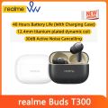 Global Version realme Buds T300 TWS Earphone 30dB Active Noise Cancelling 40 hours battery life Bluetooth5.3 IP55 True Wireless.