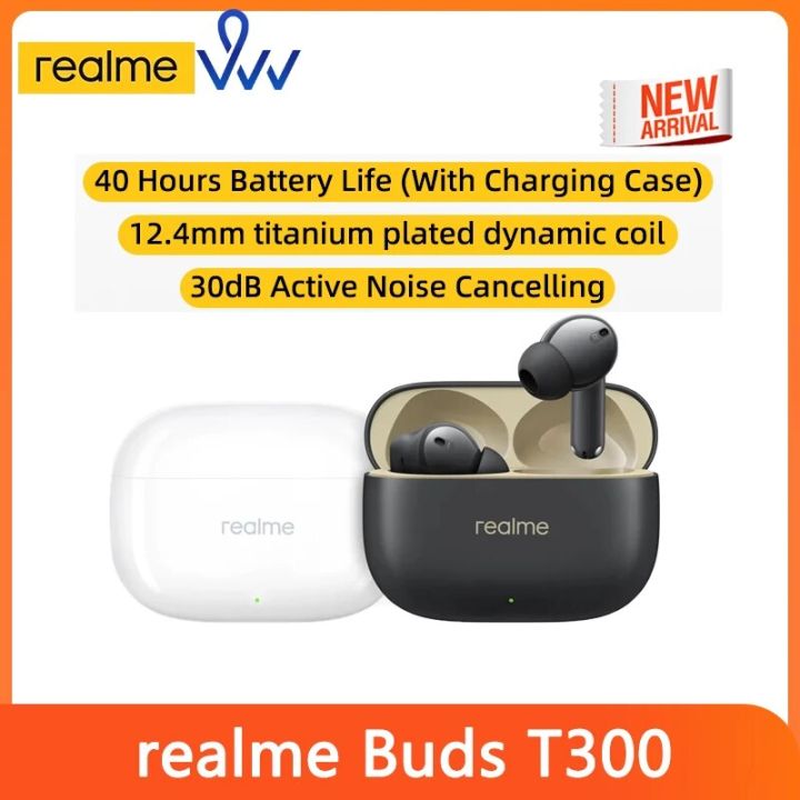 Global Version realme Buds T300 TWS Earphone 30dB Active Noise Cancelling 40 hours battery life Bluetooth5.3 IP55 True Wireless