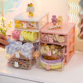 Children Hair Accessories Storage Box Organizer Plastic Drawer Desktop Hair Clip Jewelry Head Rope Rubber Band Organizer Box. 