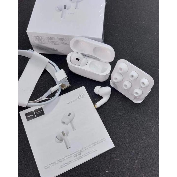 HOCO EW51 TWS Wireless Airpods Pro 2nd Design ANC Bluetooth V5.3 Earbuds Active Noise Cancellation Earphone For Samsung OPPO Vivo Realme OnePlus Xiaomi