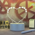 3D LED Love Shape Note Board USB Message Board with Pen Creative Valentine's Day Acrylic Lamp Night Lights Gifts Bedroom Desk Lamp. 