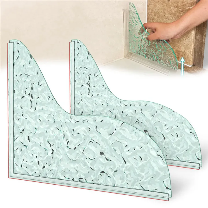 2%20Pcs%20Shower%20Corner%20Water%20Guard%20Crystal%20Shine%20Splash%20Guard%20for%20Bathtub%20with%20Self-Adhesive%20-%20Image%203