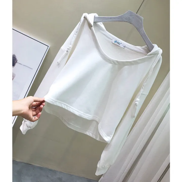 Plus%20size%20shoulders%20irregular%20long%20sleeve%20T-shirt%20women's%20autumn%20slim%20casual%20hooded%20sweatshirt%20versatile%20trend%20lazy%20style%20-%20Image%207
