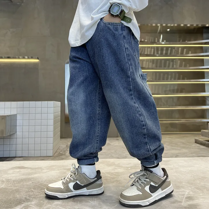 2024%20Autumn%20New%20Boy%20Pants%202%204%206%208%2010%20Yrs%20Jeans%20Loose%20Casual%20Back%20Patch%20Denim%20trousers%20Teenage%20School%20Boy%20Spring%20Children's%20Pants%20-%20Image%203