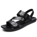 Sandals, men's leather, casual trend, beach shoes, men's sandals, one shoe, dual-purpose men's sandals, one piece in stock. 