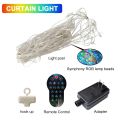 Smart LED RGB Curtain String Lights Bluetooth APP Control Christmas Fairy Light Garland DIY Picture Display Party Wedding Decor. 