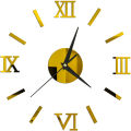 Roman Clock Mirror Sticker Wall Clock 3d Stereo Stickers 36cm above DIY Non-Toxic and Environmentally Friendly 80 Gram 。. 