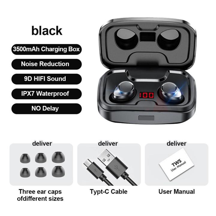 TWS-X10 Wireless Bluetooth-Compatible 5.0 Headset Whit Charging Box Headphone Stereo Waterproof Earbuds Earphone With Microphone
