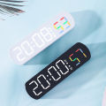 Digital Clock Electronic 12/24H LED Adjustable Brightness Alarm Clock With Temperature Display For Living Room Office Bedroom Decor.