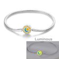 Original Heart Shell Butterfly Footprint Bracelet 925 Sterling Silver Fit Brand Me Charm Beads Fashion Women Bracelet Jewelry.