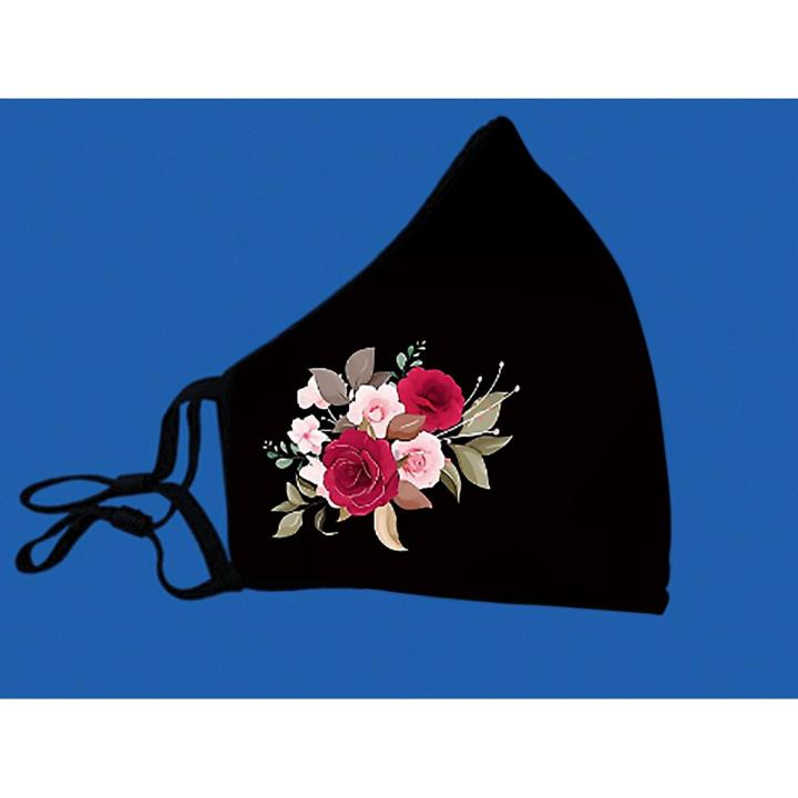Ladies Nice Printed Floral Stylist Mask - Mask