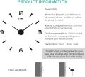 Luxury Decor 3D DIY Wall Clock,Round Stylish Modern Wall Clock,Battery Operated Non-Ticking Hanging Clocks,for Office,Dining Room,Class Room 30 cm by Doob Cart.