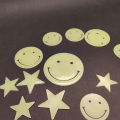 Radiant round smiling face, star patch, children's student room dormitory fluorescent three-dimensional wall sticker, luminous sticker.