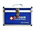 Procare First Aid Box - Multipurpose Medicine Storage Box Aluminum Body for Home Factory Medical Blue/ Silver. 