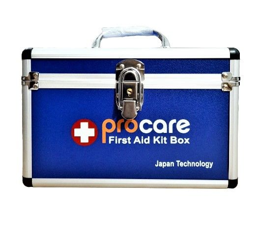 Procare%20First%20Aid%20Box%20-%20Multipurpose%20Medicine%20Storage%20Box%20Aluminum%20Body%20for%20Home%20Factory%20Medical%20Blue/%20Silver%20-%20Image%203