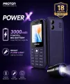 Proton RE-PowerX Feature Phone with 3000mAh Monster Battery, Big Torch, Dual SIM & Long Battery Backup – Free Delivery (Any Color). 
