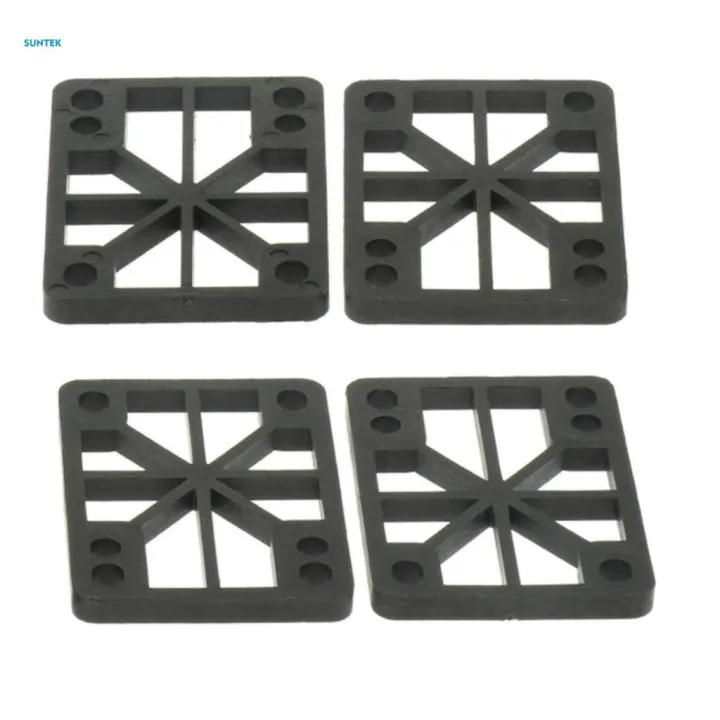 3x4%20Pieces%20Skateboard%20Longboard%20Shock%20Pads%20Risers%200.6cm%20Or%200.8cm%20Black%206mm%20-%20Image%202