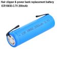 ICR18650 3.7V 2000mAh High Capacity Lithium-ion Rechargeable Battery With Nickel Strip/Soldering Tabs For Various DC Devices - 1 Piece. 