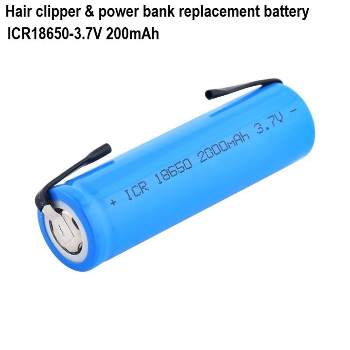 ICR18650%203.7V%202000mAh%20High%20Capacity%20Lithium-ion%20Rechargeable%20Battery%20With%20Nickel%20Strip/Soldering%20Tabs%20For%20Various%20DC%20Devices%20-%201%20Piece%20-%20Image%202