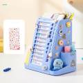 Pen Holder Desk Pencil Holder 9 Compartments and 2 Cups Table Desktop Storage Plan Column Stand for Bedroom Home Stationery Accessories. 