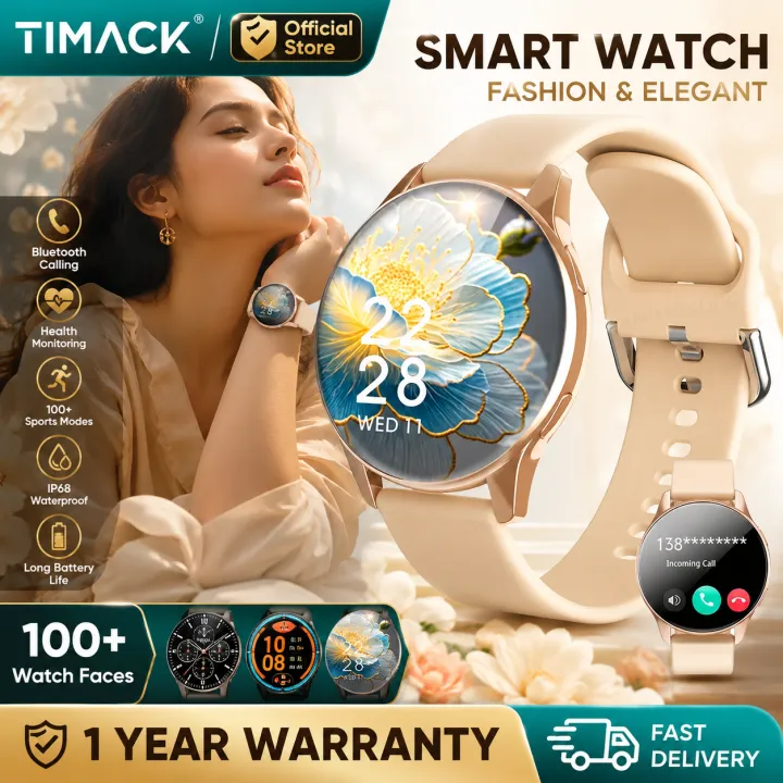 TIMACK%C2%AE%20New%20T2%20Pro%20Women%20Bluetooth%20Call%20Smart%20Watch%20HeartRate%20Blood%20Pressure%20Monitoring%20Smartwatches%20Waterproof%20Men%20Smartwatch%20For%20Samsung%20IOS%20-%20Image%202