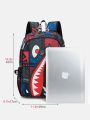 Shark Backpack Boys for Kids Camo Bookbag for Middle School Bags Travel Back Pack.