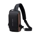 Men'S Anti-Theft Crossbody Multifunction Patent Leather Chest Bag Men Waterproof Men Crossbody Bag Male Usb Charging Chest Bag Pack - Cross Body Bag.
