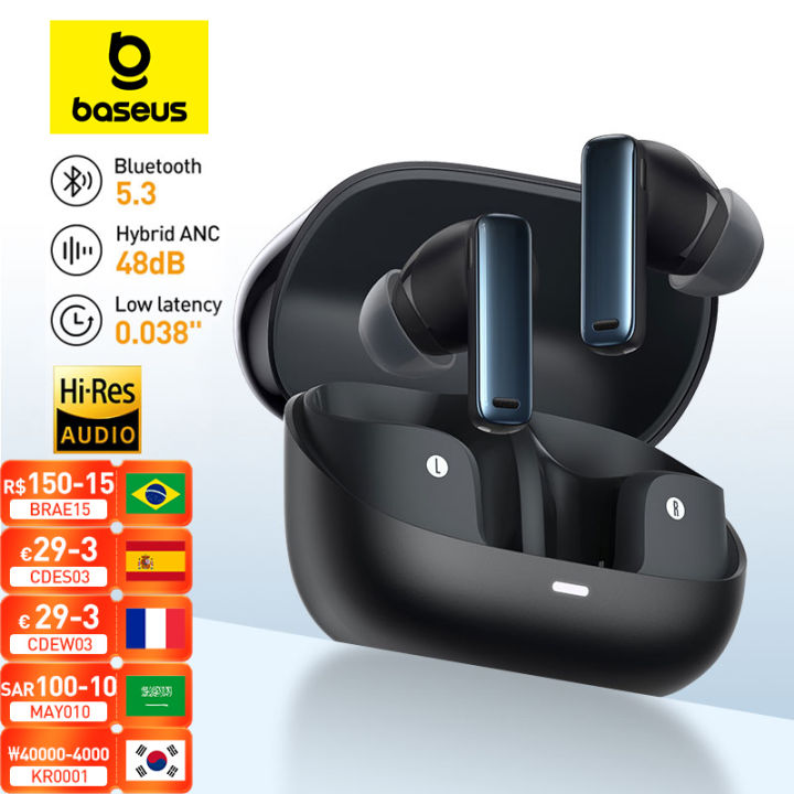 Baseus Bowie M2s ANC Earphone Bluetooth 5.3 Active Noise Cancellation -48dB Wireless Headphone Support 3D Spatial Audio Earbuds